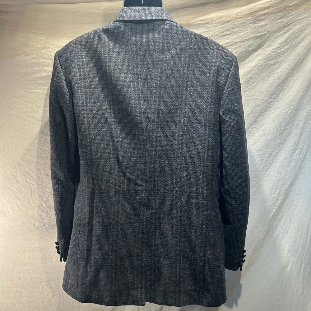Vintage Pendleton Mens 42L Plaid Virgin Wool Tweed Blazer Sport Coat USA
